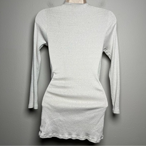 Michael Stars Women Top One Size Gray Tan Long Sleeve Balletcore Coquette - Picture 4 of 10